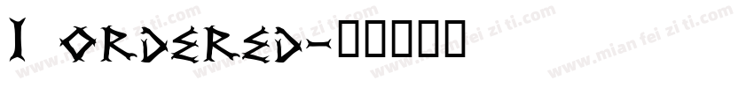 I ordered字体转换